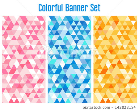 Banner set_Triangular mosaic_Vertical 142828154
