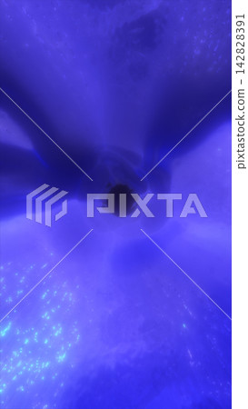 Deep blue clouds and particles converge into a dark central vortex, creating an immersive abstract tunnel with cosmic energy and mysterious depth. Deep blue clouds and particles converge into a dark central vortex, creating an immersive abstract tunnel with cosmic energy and mysterious depth. 142828391