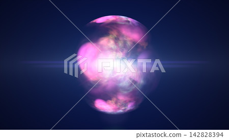 Mystical pink and purple energy sphere with glowing plasma clouds, radiant lens flare, and floating particles in a dark cosmic scene. Mystical pink and purple energy sphere with glowing plasma clouds, radiant lens flare, and floating particles in a dark cosmic scene. 142828394