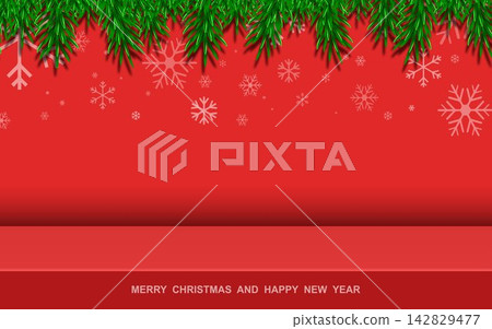 Christmas background design for product display. Christmas background design for product display. 142829477