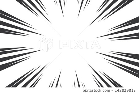 Black and white simple concentration lines. vector illustration 142829812