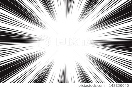 Motion radial lines isolated on white background. Comic book style, Manga action frame lines. Cartoon template design. Black and white vector illustration Motion radial lines isolated on white background. Comic book style, Manga action frame lines. Cartoon template design. Black and white vector illustration 142830040