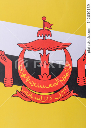 Brunei flag as a symbol of national independence. The Brunei flag Brunei flag as a symbol of national independence. The Brunei flag 142830189