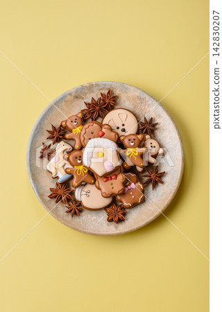 Sweet, colorful, homemade Christmas gingerbread cookies. Christmas gingerbread cookies Sweet, colorful, homemade Christmas gingerbread cookies. Christmas gingerbread cookies 142830207
