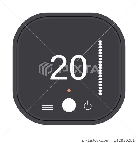 Vector thermostat in aflat style Vector thermostat in aflat style 142830291