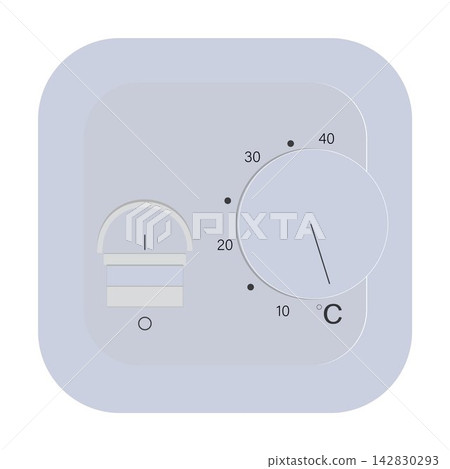 Vector thermostat in a flat style 142830293