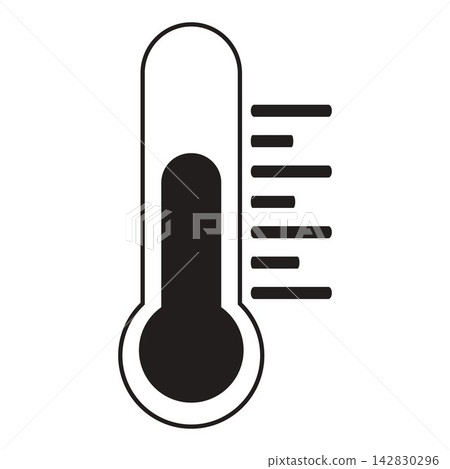 Vector thermometer in a flat style. Vector thermometer in a flat style. 142830296