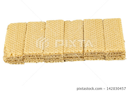 Wafer snacks isolated on white background Wafer snacks isolated on white background 142830457
