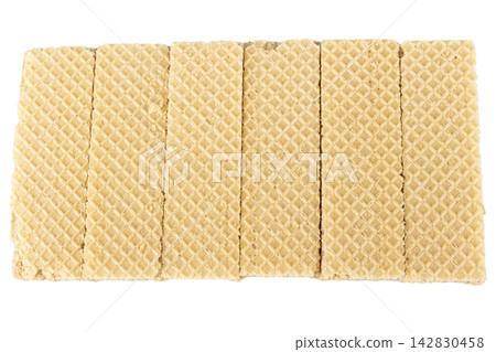 Wafer snacks isolated on white background Wafer snacks isolated on white background 142830458
