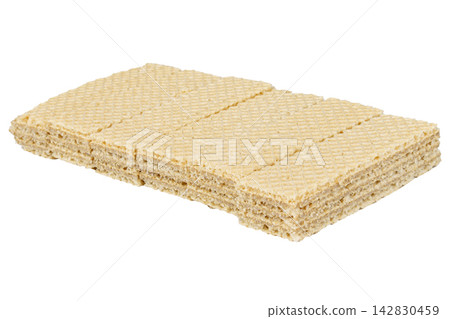 Wafer snacks isolated on white background Wafer snacks isolated on white background 142830459