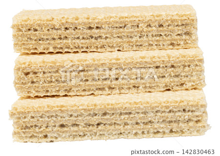 Wafer snacks isolated on white background Wafer snacks isolated on white background 142830463