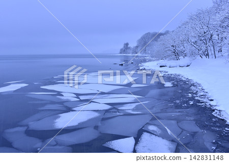 豬苗代湖畔的冬日景色 豬苗代湖畔的冬日景色 142831148