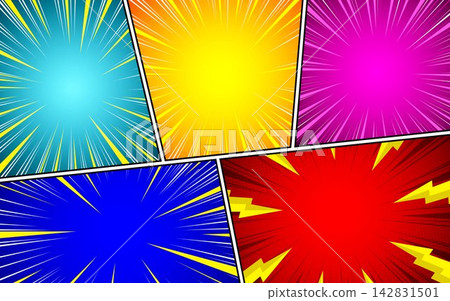 Colorful comic abstract scene page background. Colorful comic abstract scene page background. 142831501