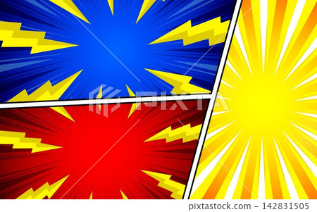 Colorful comic abstract scene page background. Colorful comic abstract scene page background. 142831505