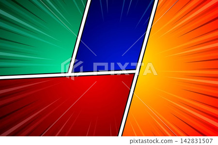 Colorful comic abstract scene page background. Colorful comic abstract scene page background. 142831507