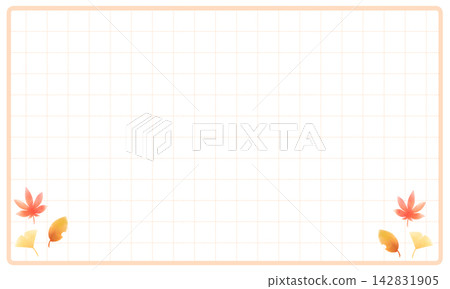 一幅簡單的秋日落葉畫。 一幅簡單的秋日落葉畫。 142831905