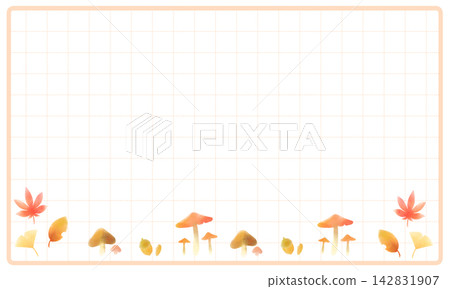 Simple frames with various autumn motifs Simple frames with various autumn motifs 142831907