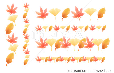 Autumn-themed material featuring fallen leaves Autumn-themed material featuring fallen leaves 142831908