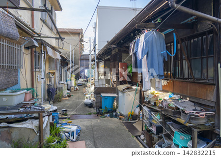 大阪府大阪市生野區桃谷二丁目復古街景 大阪府大阪市生野區桃谷二丁目復古街景 142832215