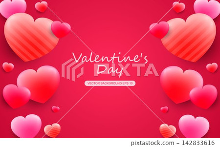 Beautiful Valentine's day invitation background. Beautiful Valentine's day invitation background. 142833616