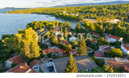 Historic Stari Grad old town on Hvar Island Croatia summer 142833651