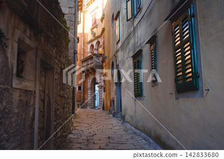 Old Town Labin Historic Streets Croatia Old Town Labin Historic Streets Croatia 142833680