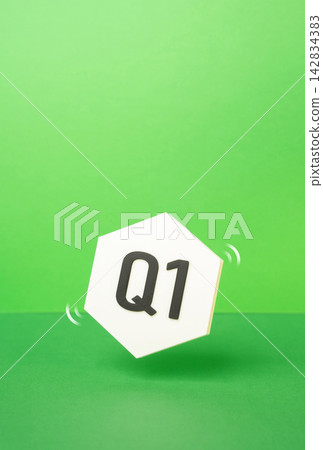An icon with the first business quarter of the year. Concept of financial planning and early year strategy. Corporate goals and fresh starts ahead. Momentum. An icon with the first business quarter of the year. Concept of financial planning and early year strategy. Corporate goals and fresh starts ahead. Momentum. 142834383