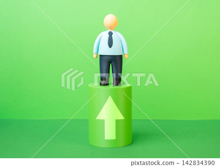 An employee receiving a promotion, growth in experience and salary. Importance of the employee to the company. Recognition, loyalty and career advancement. An employee receiving a promotion, growth in experience and salary. Importance of the employee to the company. Recognition, loyalty and career advancement. 142834390
