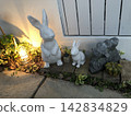 Rabbit and bird garden ornaments to decorate your garden 142834829