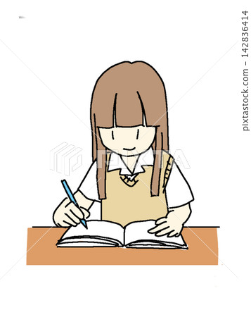 由女學生學習的插圖 由女學生學習的插圖 142836414