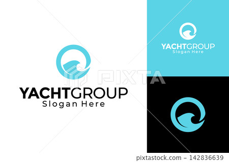 Shipping yard company illustration logo design concept creative 142836639