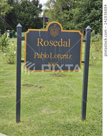 Cordoba, Argentina - April 11, 2026: Rosedal Pablo Lorentz Sign in Sarmiento Park Cordoba, Argentina - April 11, 2026: Rosedal Pablo Lorentz Sign in Sarmiento Park 142836884