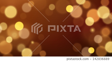 Warm golden holiday bokeh lights on a dark brown background for Christmas and New Year Warm golden holiday bokeh lights on a dark brown background for Christmas and New Year 142836889