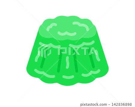 搖晃的果凍圖示插圖 142836898