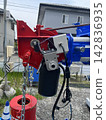 Close-up of a construction machine equipped with a camera for a crane. 142836935