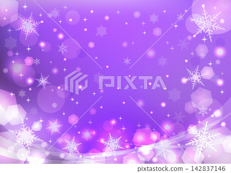 Cute Christmas background with snowflakes in purple Cute Christmas background with snowflakes in purple 142837146