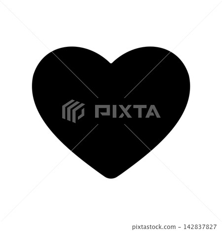 Simple heart illustration/vector - black Simple heart illustration/vector - black 142837827