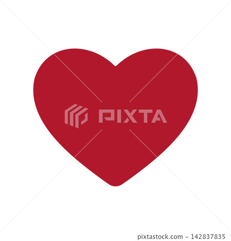 Simple heart illustration/vector - red Simple heart illustration/vector - red 142837835