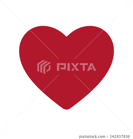 Simple heart illustration/vector - red Simple heart illustration/vector - red 142837836
