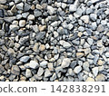 Gray crushed stone/gravel texture background material 142838291