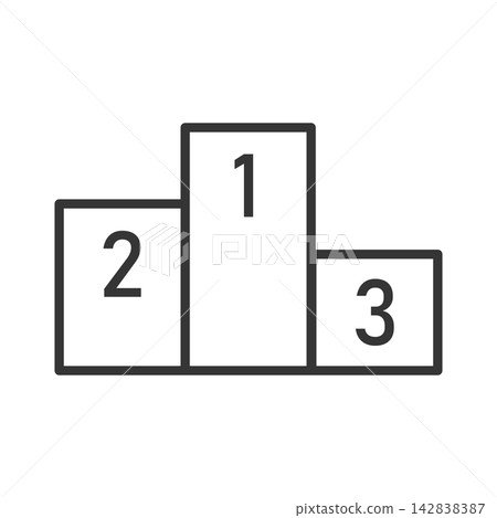 Simple podium line icon Simple podium line icon 142838387