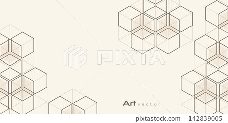 Technology background . Abstract background of hexagons. Futuristic digital hi-technology banner. Vector illustration. Technology background . Abstract background of hexagons. Futuristic digital hi-technology banner. Vector illustration. 142839005