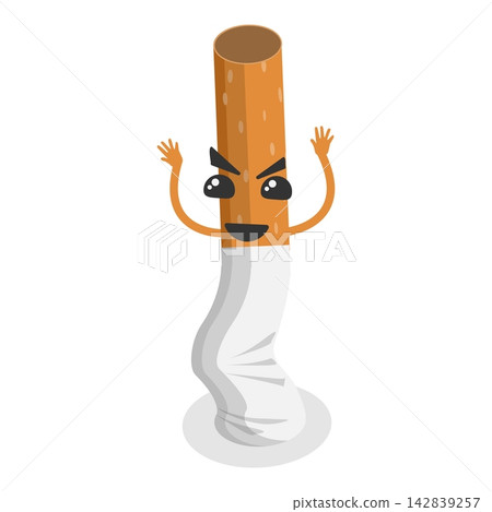3D Isometric Flat Vector Illustration of Bad Habits, Bonded Vodka Bottle And Cigarette, Unlikely Best Friends In A Drunken Rage. Item 2 3D Isometric Flat Vector Illustration of Bad Habits, Bonded Vodka Bottle And Cigarette, Unlikely Best Friends In A Drunken Rage. Item 2 142839257
