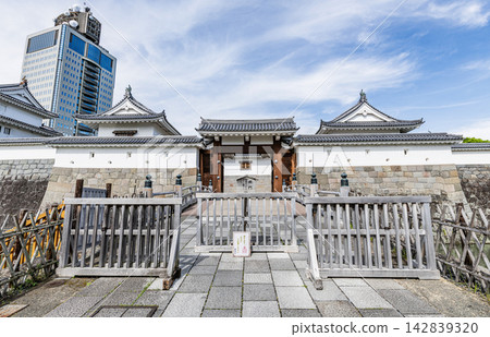 靜岡縣靜岡市:駿府城公園東門及靜岡縣政府辦公大樓 靜岡縣靜岡市:駿府城公園東門及靜岡縣政府辦公大樓 142839320