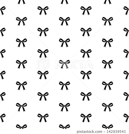 Black bows vertical seamless pattern on white background Black bows vertical seamless pattern on white background 142839541