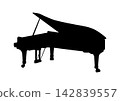 Grand piano silhouette 142839557