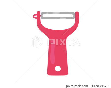 Illustration of a peeler (a tool for peeling vegetables) Illustration of a peeler (a tool for peeling vegetables) 142839670