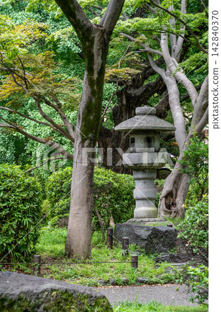 Traditional Stone Lantern in Hibiya Park Tokyo Traditional Stone Lantern in Hibiya Park Tokyo 142840370
