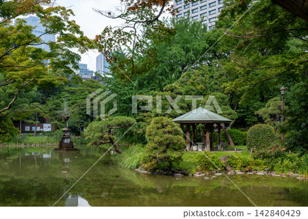 Kumogata Pond and Crane Fountain in Hibiya Park Kumogata Pond and Crane Fountain in Hibiya Park 142840429