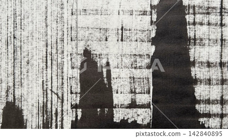 Background materials that evoke the texture of Japanese paper, block stripes drawn in ink, and geometric patterned background illustrations. 142840895